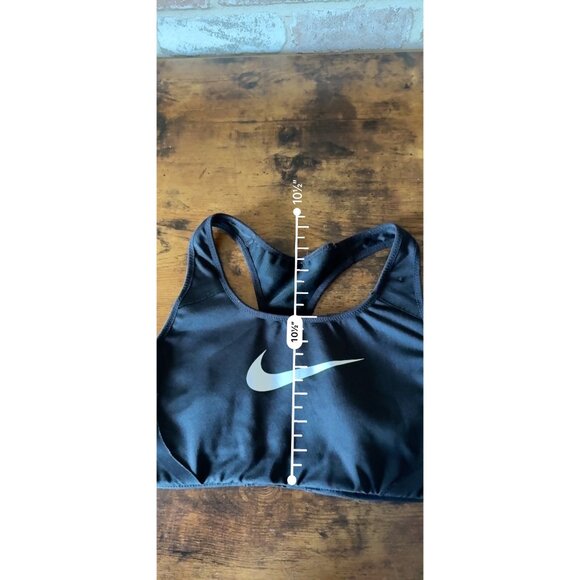 Nike Womens Black Sports Bra With White Swoosh Logo Small - Picture 10 of 11